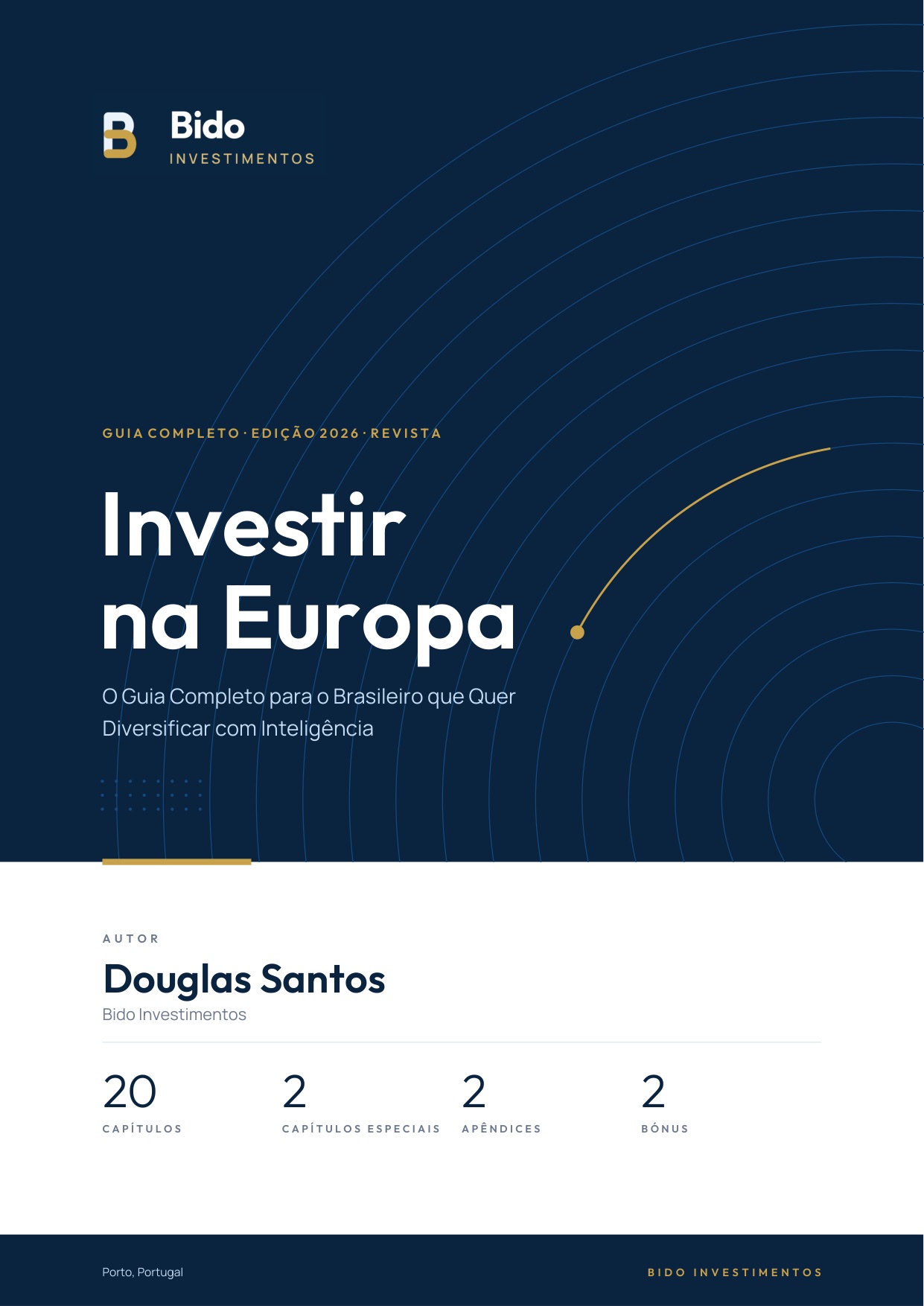 Capa do e-book Investir na Europa, de Douglas Santos